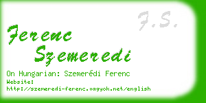 ferenc szemeredi business card